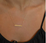 Engraved Bar Necklace