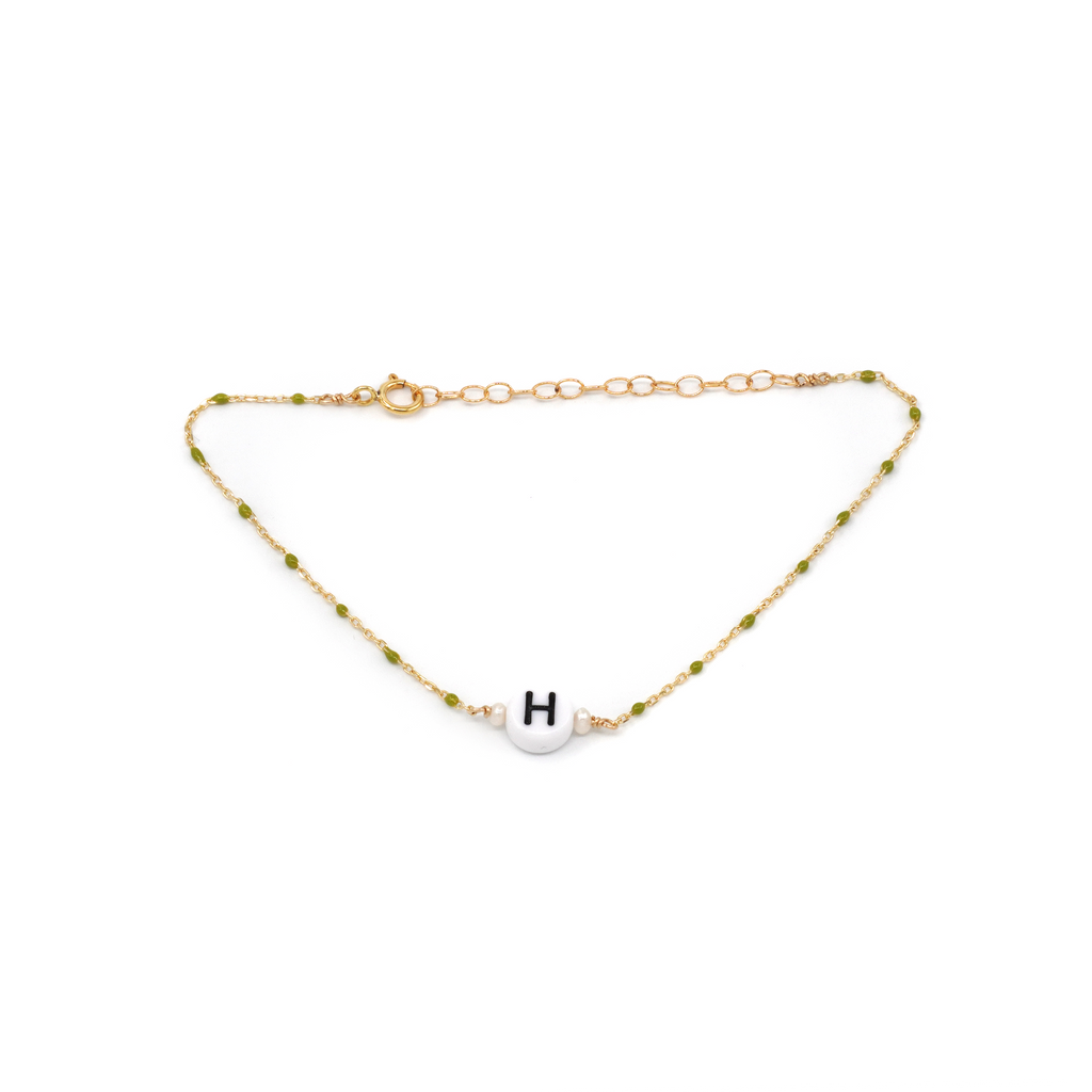 Gold Letter H Bracelet