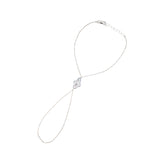 Silver Cross Pearl Hand Chain