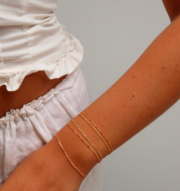 Enamel Double Strand Bracelet