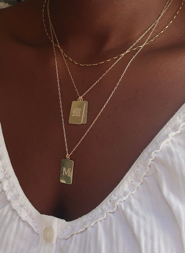 Initial Necklace: Classic Font