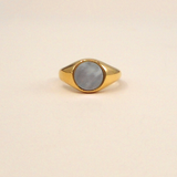 Mother of Pearl Signet Ring