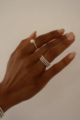 Dune Stretch Ring Silver - small
