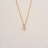 Mini CZ Cross Necklace