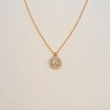 CZ Mary Coin Necklace