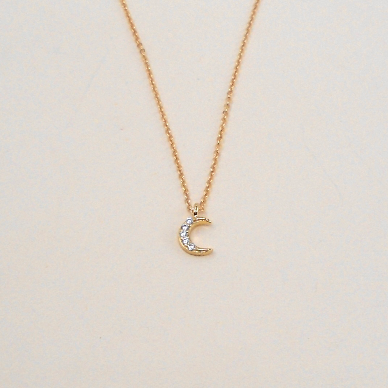 CZ Moon Necklace