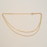 Double Strand Link Chain Anklet