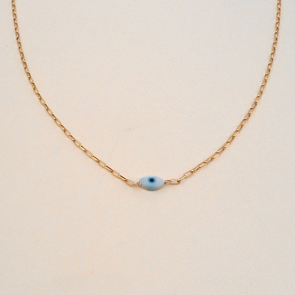 Baby Link Chain with Evil Eye Necklace