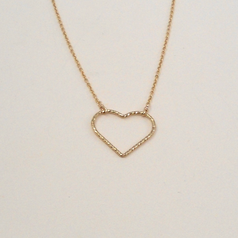 Large Shimmer Heart Necklace