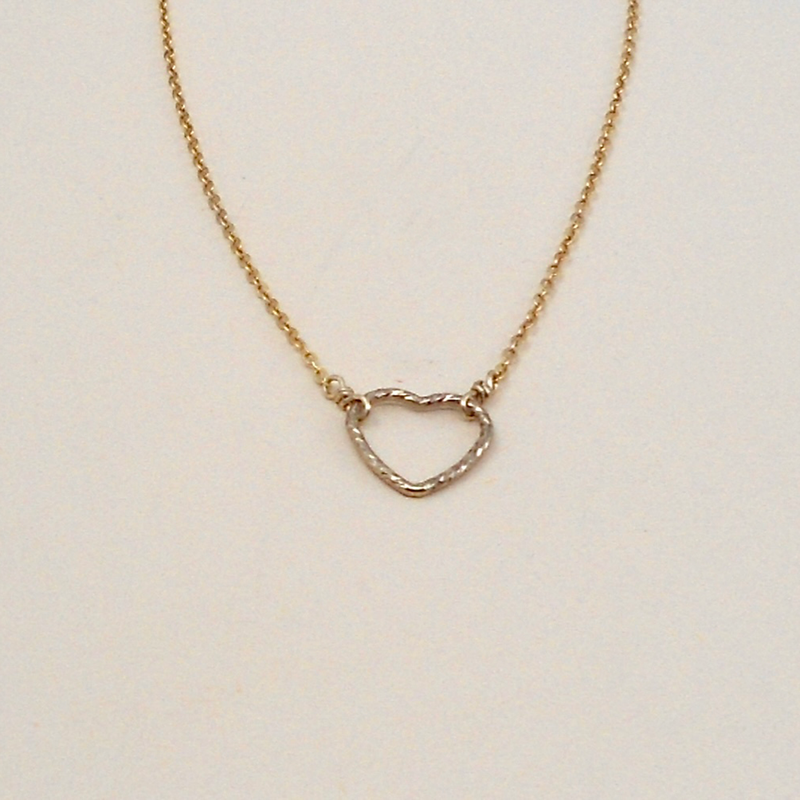 Small Shimmer Heart Necklace