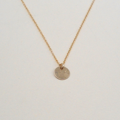 Stamped Initial Necklace