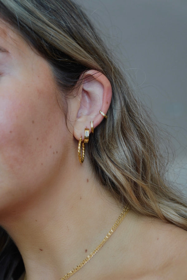 CZ Petite Hoops