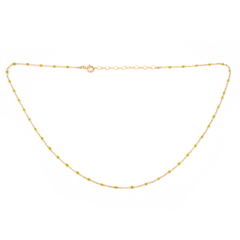 Enamel & Gold Necklace