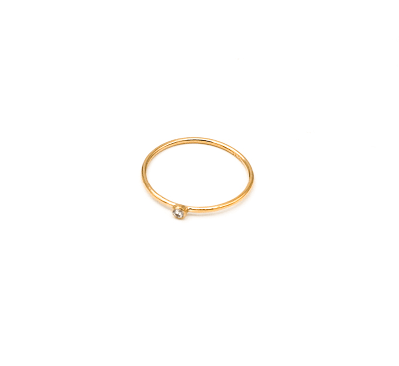 Gold Filled CZ Stacking Rings