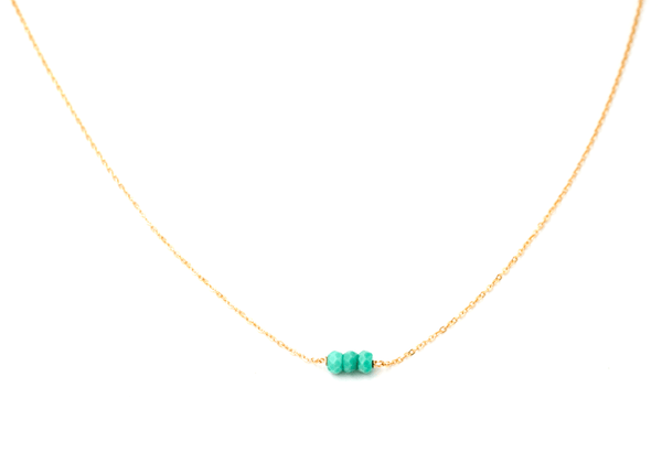 Mini Turquoise Three Bead Bracelet (Kid's Size)