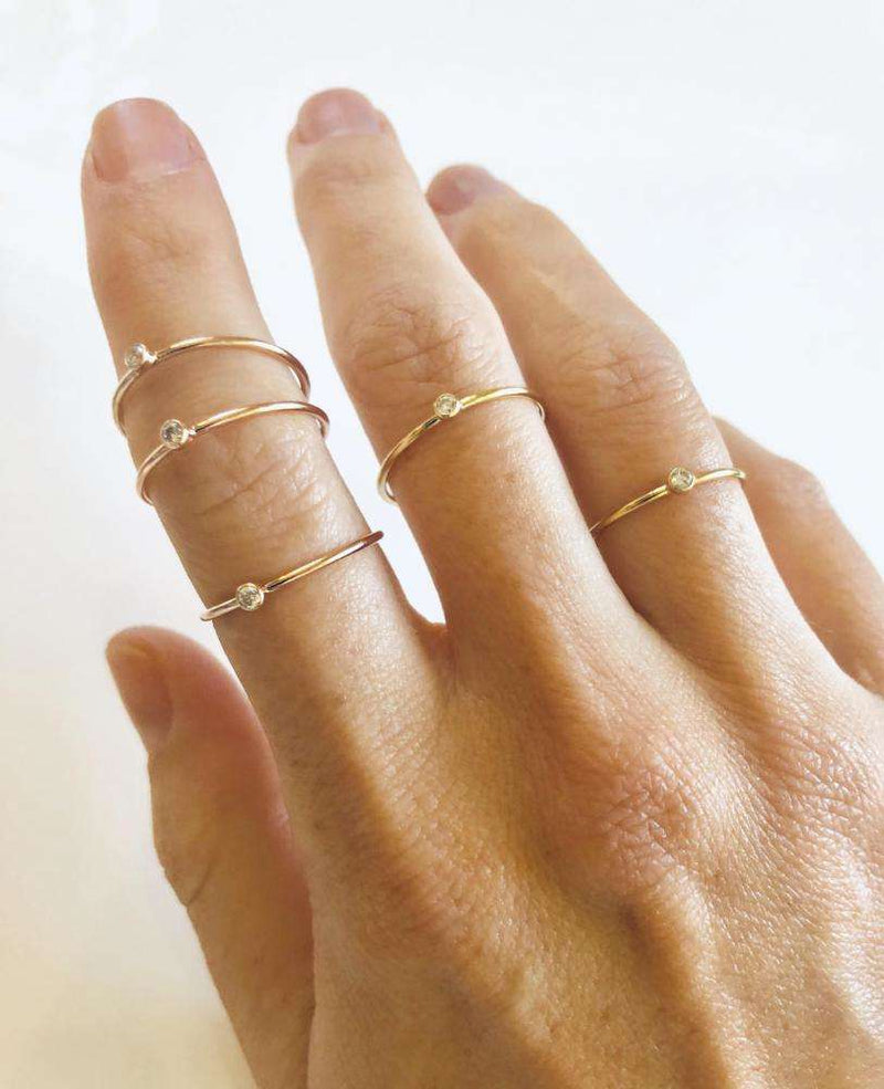 Gold Filled CZ Stacking Rings – May Martin